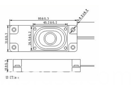 Fbf8031 28*40 8ohm 2W Mini Digital Music Box Speaker (FBELE)